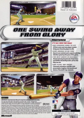 Triple Play 2002 (USA) box cover back